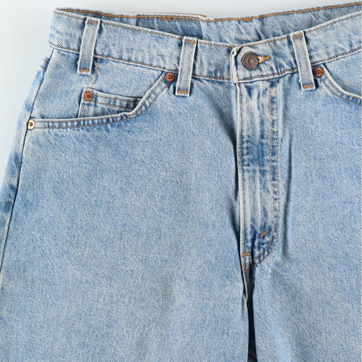 90'S Levi's 550 Relaxed Fit Orange Tab Denim Shorts, Made in USA, Men's Size W33 (approx.), Vintage cotton blue type Vintage Second Hand