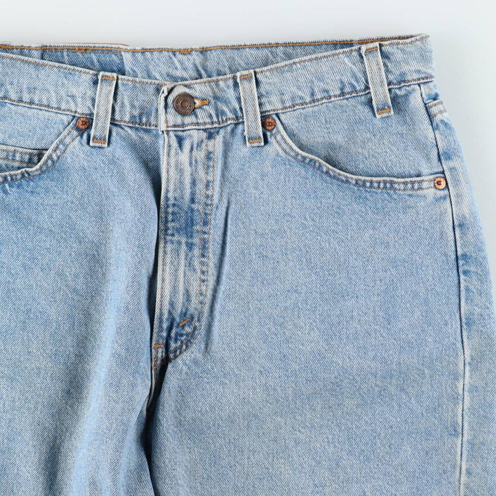 90'S Levi's 550 Relaxed Fit Orange Tab Denim Shorts, Made in USA, Men's Size W33 (approx.), Vintage cotton blue type Vintage Second Hand