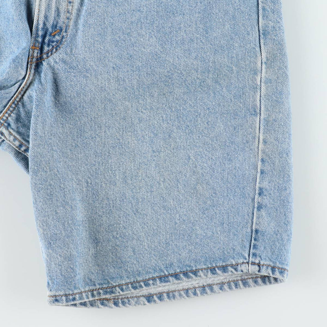 90'S Levi's 550 Relaxed Fit Orange Tab Denim Shorts, Made in USA, Men's Size W33 (approx.), Vintage cotton blue type Vintage Second Hand