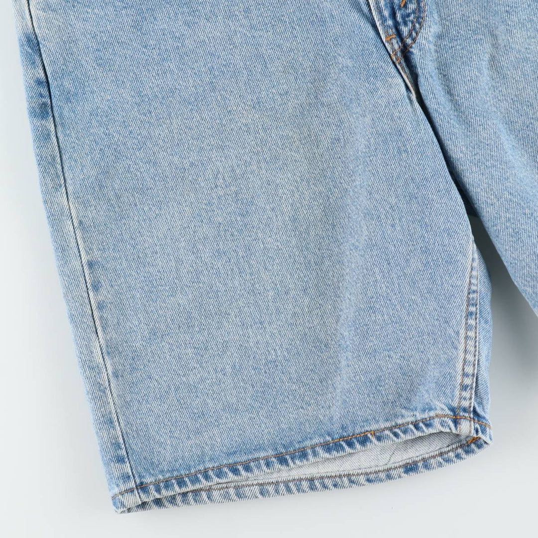 90'S Levi's 550 Relaxed Fit Orange Tab Denim Shorts, Made in USA, Men's Size W33 (approx.), Vintage cotton blue type Vintage Second Hand