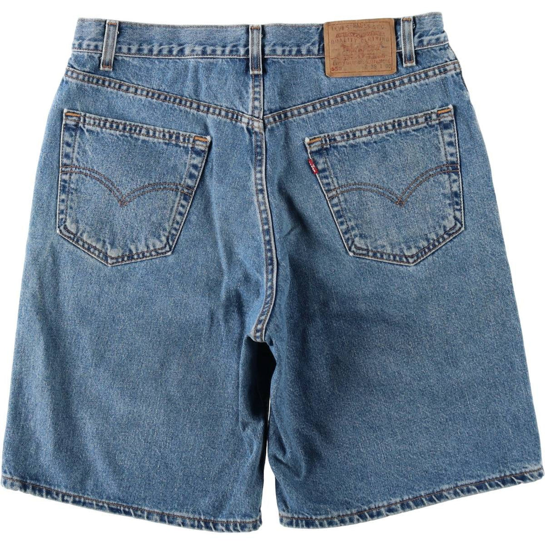 2000'S Levi's 550 Relaxed Fit Denim Shorts, Made in USA, Men's Size W35 (approx.) cotton blue type Vintage Second Hand