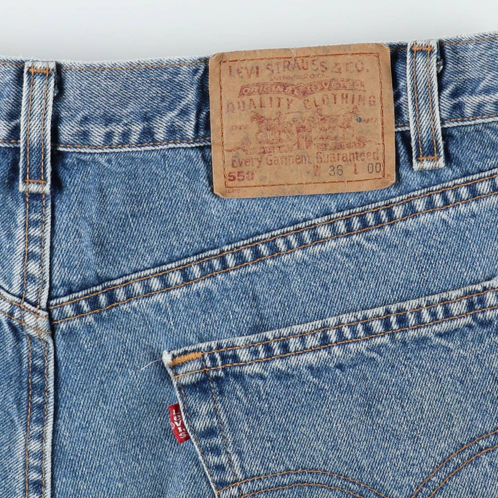 2000'S Levi's 550 Relaxed Fit Denim Shorts, Made in USA, Men's Size W35 (approx.) cotton blue type Vintage Second Hand
