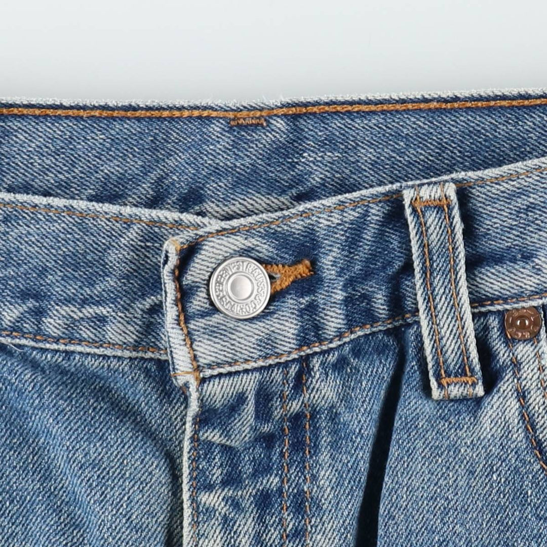2000'S Levi's 550 Relaxed Fit Denim Shorts, Made in USA, Men's Size W35 (approx.) cotton blue type Vintage Second Hand