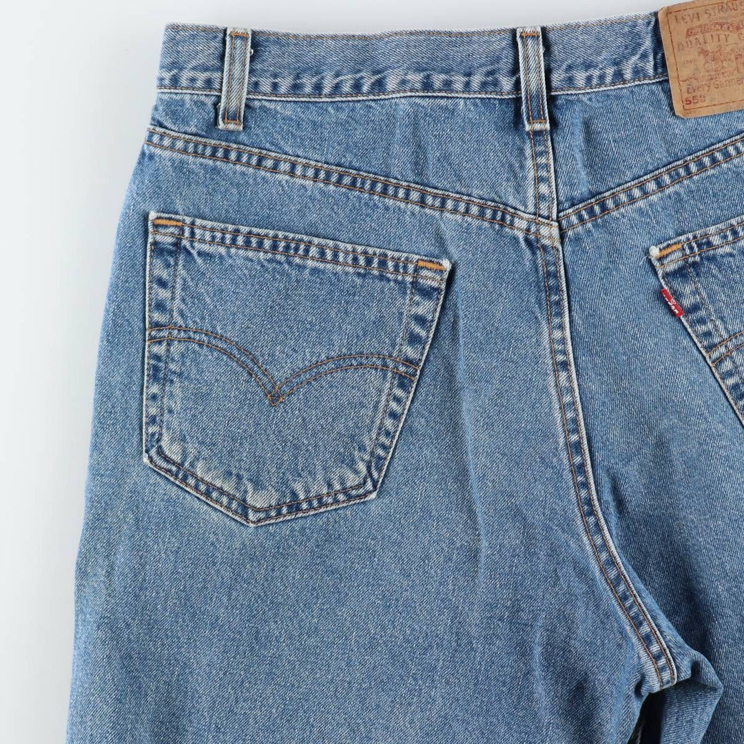 2000'S Levi's 550 Relaxed Fit Denim Shorts, Made in USA, Men's Size W35 (approx.) cotton blue type Vintage Second Hand