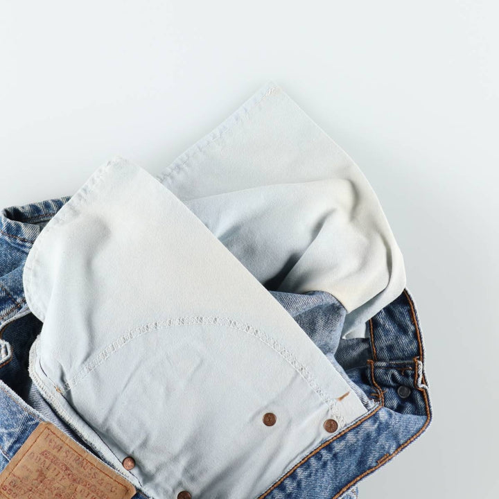 2000'S Levi's 550 Relaxed Fit Denim Shorts, Made in USA, Men's Size W35 (approx.) cotton blue type Vintage Second Hand