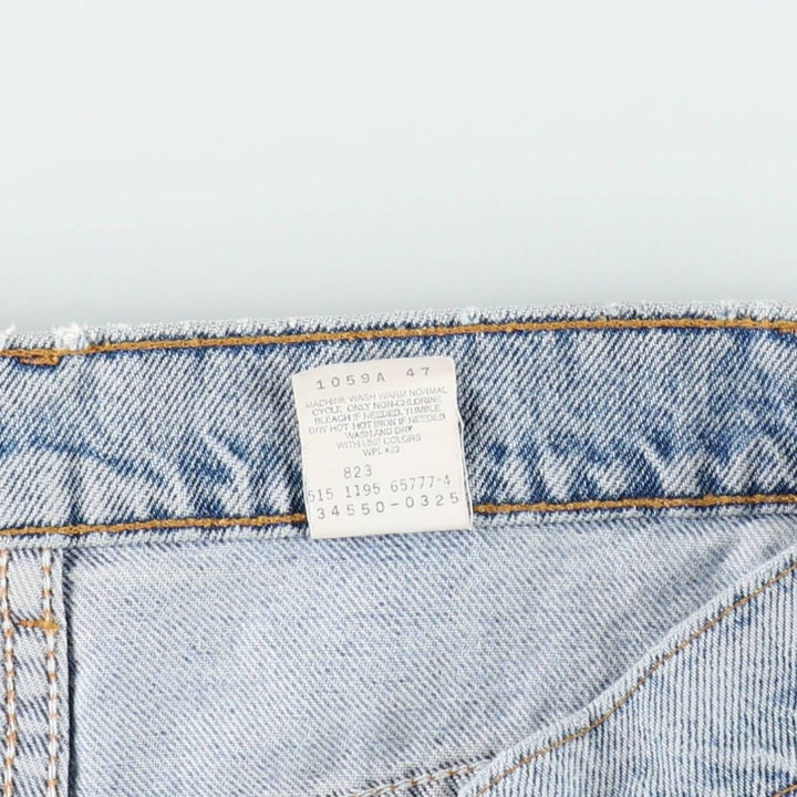 90'S Levi's 550 Relaxed Fit Orange Tab Denim Shorts, Made in USA, Men's Size W34 (approx.), Vintage cotton blue type Vintage Second Hand