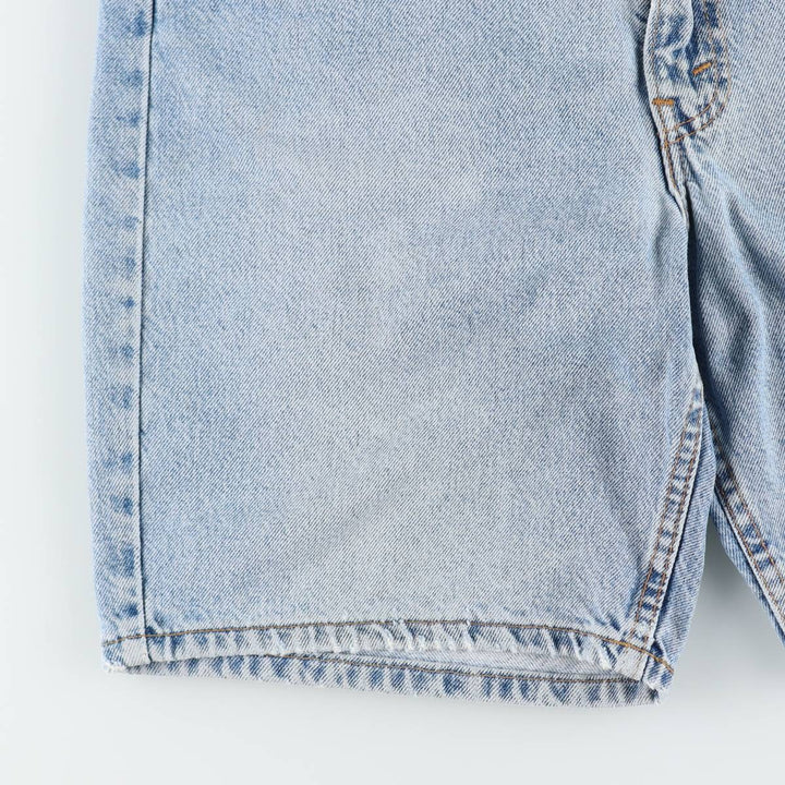 90'S Levi's 550 Relaxed Fit Orange Tab Denim Shorts, Made in USA, Men's Size W34 (approx.), Vintage cotton blue type Vintage Second Hand