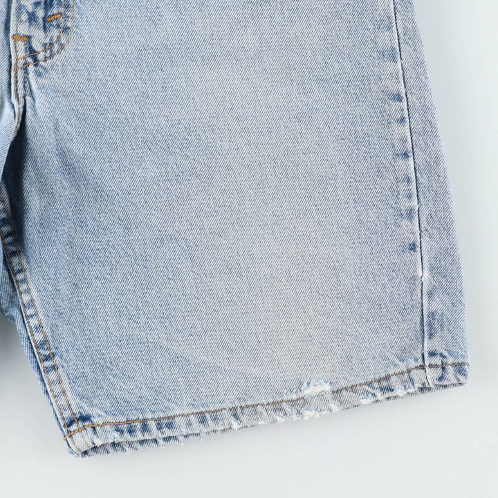 90'S Levi's 550 Relaxed Fit Orange Tab Denim Shorts, Made in USA, Men's Size W34 (approx.), Vintage cotton blue type Vintage Second Hand