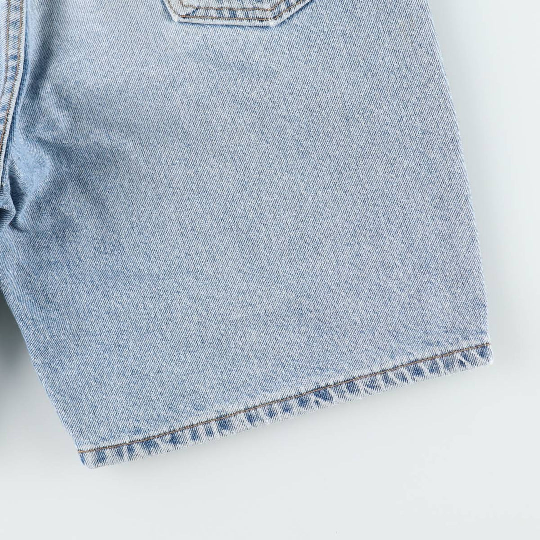 90'S Levi's 550 Relaxed Fit Orange Tab Denim Shorts, Made in USA, Men's Size W34 (approx.), Vintage cotton blue type Vintage Second Hand