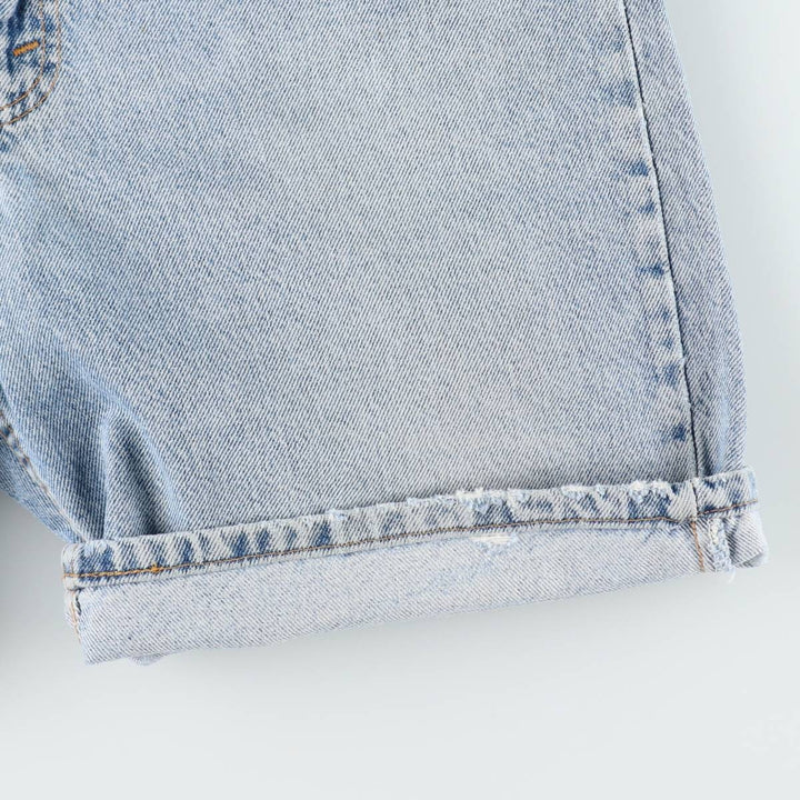 90'S Levi's 550 Relaxed Fit Orange Tab Denim Shorts, Made in USA, Men's Size W34 (approx.), Vintage cotton blue type Vintage Second Hand