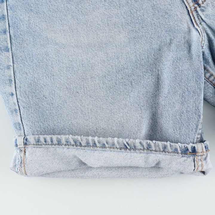90'S Levi's 550 Relaxed Fit Orange Tab Denim Shorts, Made in USA, Men's Size W34 (approx.), Vintage cotton blue type Vintage Second Hand