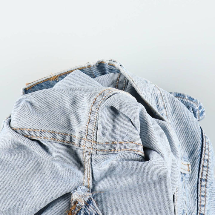 90'S Levi's 550 Relaxed Fit Orange Tab Denim Shorts, Made in USA, Men's Size W34 (approx.), Vintage cotton blue type Vintage Second Hand