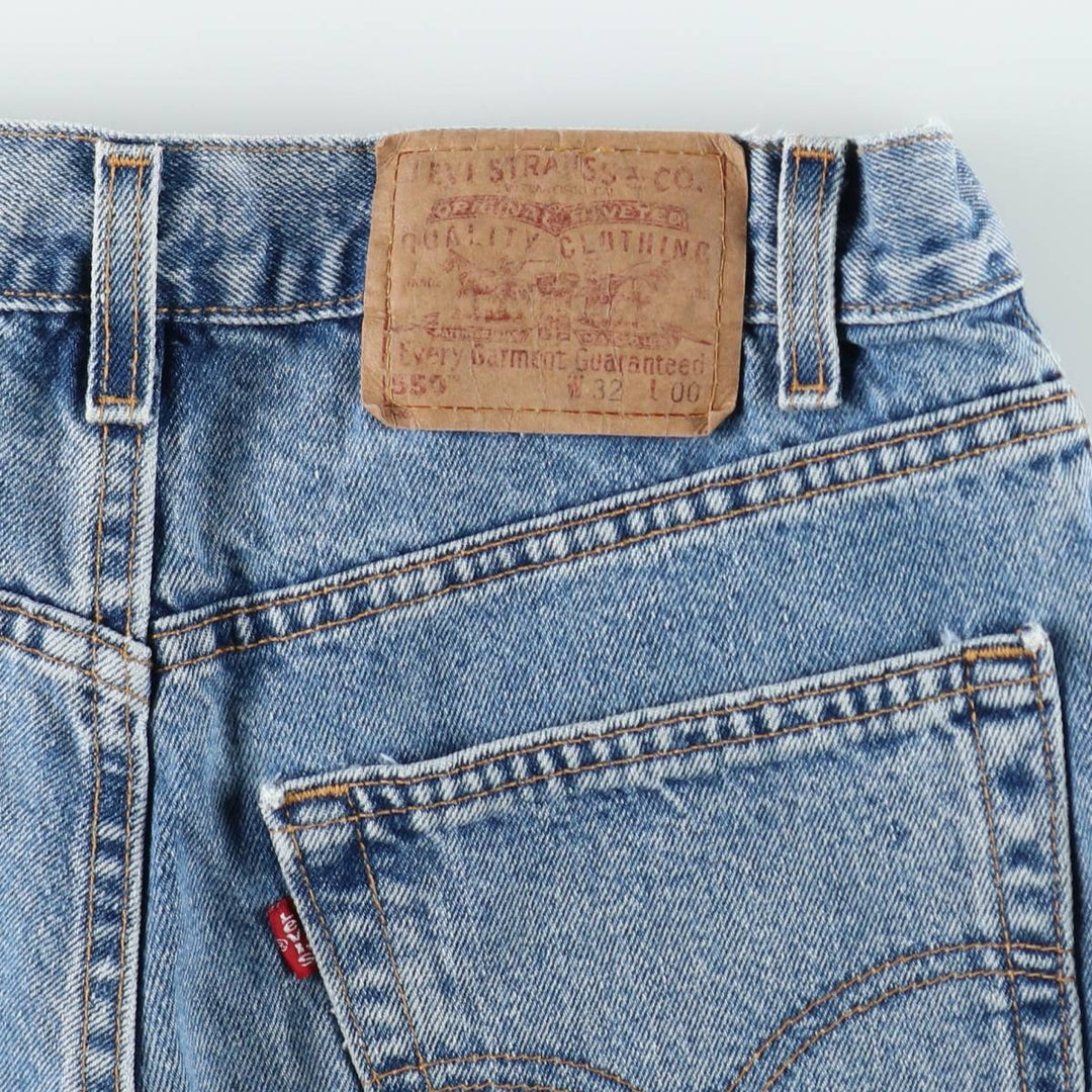 2000'S Levi's 550 Relaxed Fit Denim Shorts, Made in USA, Men's Size W31 (approx.) cotton blue type Vintage Second Hand