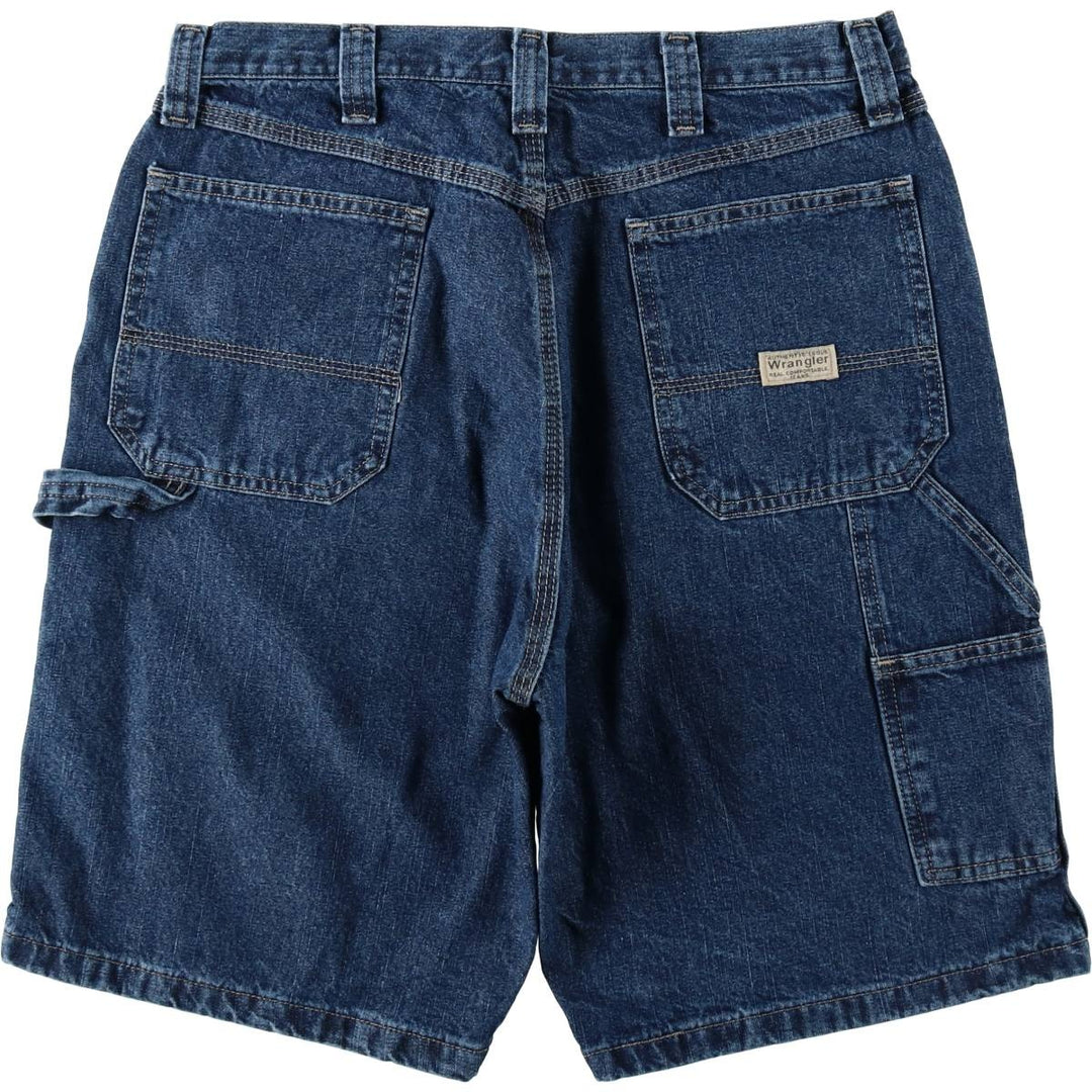Wrangler CARPENTER Denim Painter Shorts, Shorts, Men's, W34 equivalent cotton blue type Vintage Second Hand