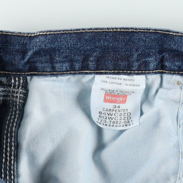 Wrangler CARPENTER Denim Painter Shorts, Shorts, Men's, W34 equivalent cotton blue type Vintage Second Hand