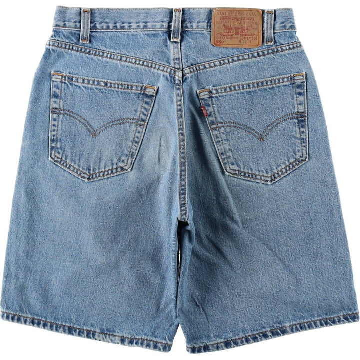 1990'S Levi's 550 Relaxed Fit Denim Shorts, Made in Canada, Men's Size W32 (approx.), Vintage. cotton blue type Vintage Second Hand