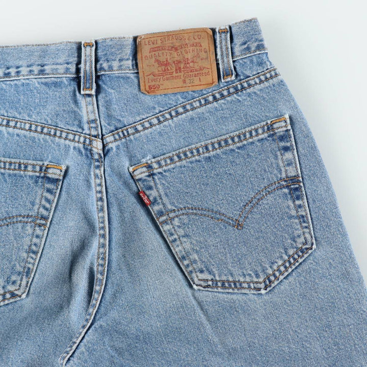 1990'S Levi's 550 Relaxed Fit Denim Shorts, Made in Canada, Men's Size W32 (approx.), Vintage. cotton blue type Vintage Second Hand