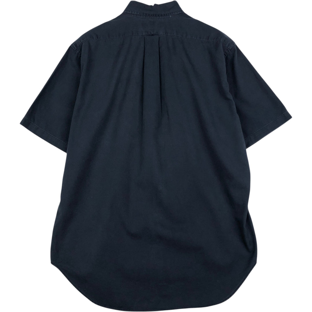 Ralph Lauren BLAIRE short sleeve button down shirt, men's size M cotton navy blue type Vintage Second Hand