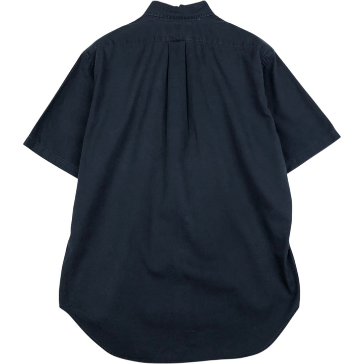 Ralph Lauren BLAIRE short sleeve button down shirt, men's size M cotton navy blue type Vintage Second Hand