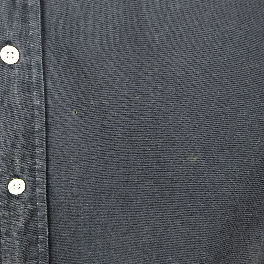 Ralph Lauren BLAIRE short sleeve button down shirt, men's size M cotton navy blue type Vintage Second Hand