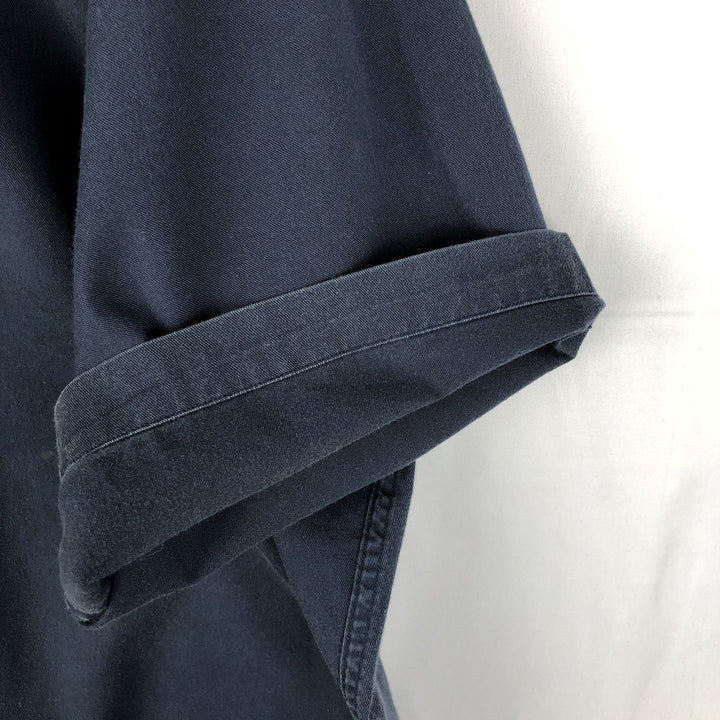Ralph Lauren BLAIRE short sleeve button down shirt, men's size M cotton navy blue type Vintage Second Hand