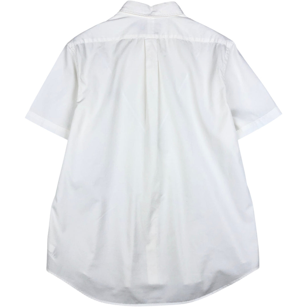 Ralph Lauren Featherweight Twill Short-Sleeve Button-Down Shirt, Men's Size L (approx.) cotton white type Vintage Second Hand