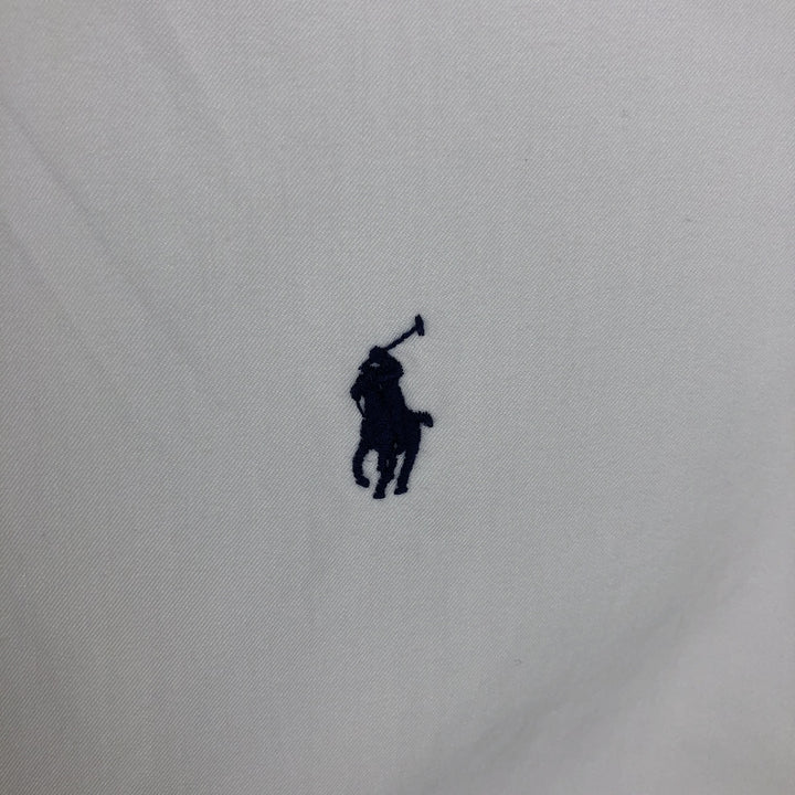 Ralph Lauren Featherweight Twill Short-Sleeve Button-Down Shirt, Men's Size L (approx.) cotton white type Vintage Second Hand