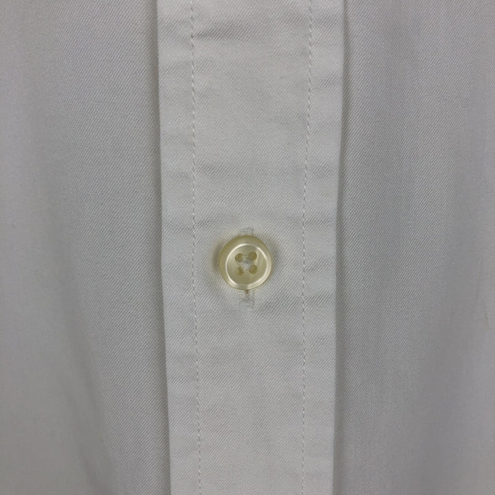 Ralph Lauren Featherweight Twill Short-Sleeve Button-Down Shirt, Men's Size L (approx.) cotton white type Vintage Second Hand