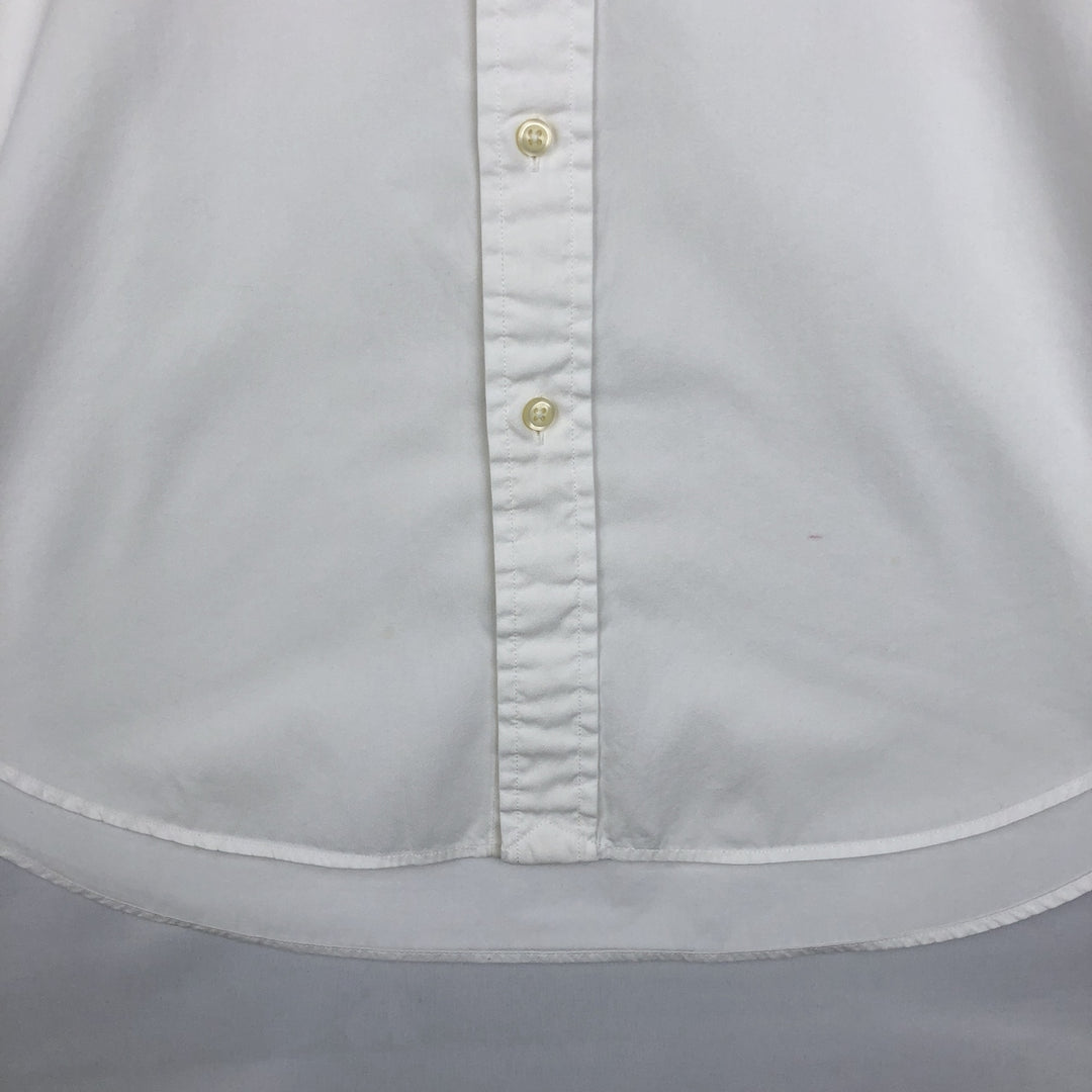 Ralph Lauren Featherweight Twill Short-Sleeve Button-Down Shirt, Men's Size L (approx.) cotton white type Vintage Second Hand