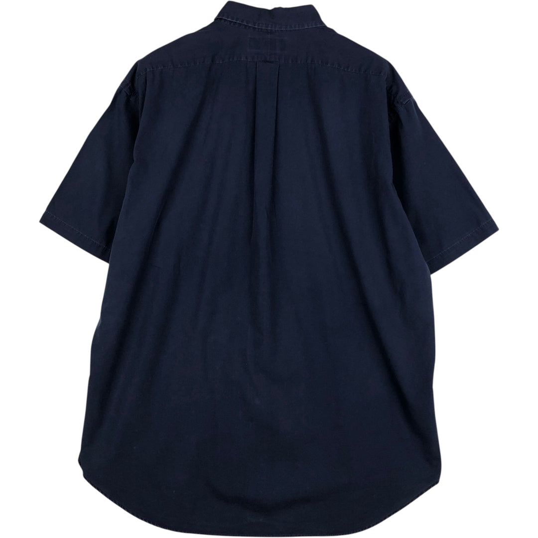 Ralph Lauren BLAKE short sleeve button down shirt, men's XL size cotton navy blue type Vintage Second Hand