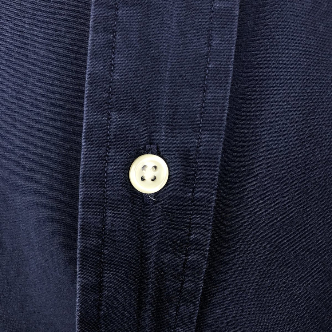 Ralph Lauren BLAKE short sleeve button down shirt, men's XL size cotton navy blue type Vintage Second Hand