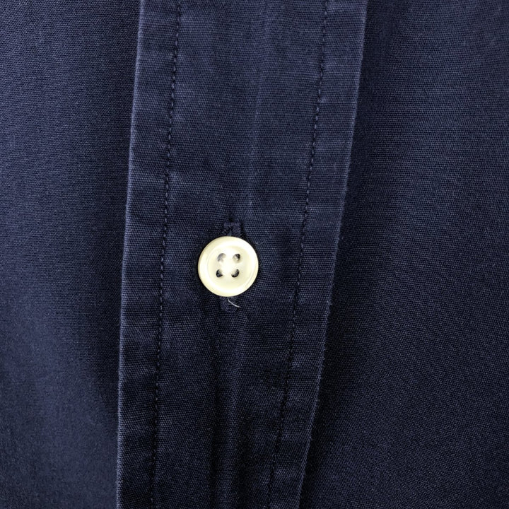 Ralph Lauren BLAKE short sleeve button down shirt, men's XL size cotton navy blue type Vintage Second Hand
