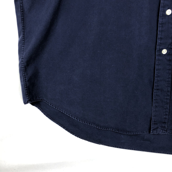Ralph Lauren BLAKE short sleeve button down shirt, men's XL size cotton navy blue type Vintage Second Hand