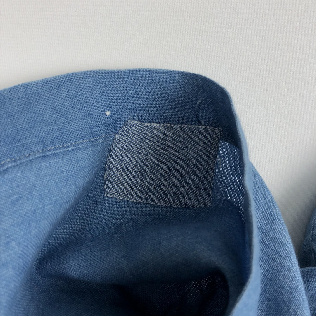 Ralph Lauren short sleeve button down shirt, men's XL size cotton blue type Vintage Second Hand
