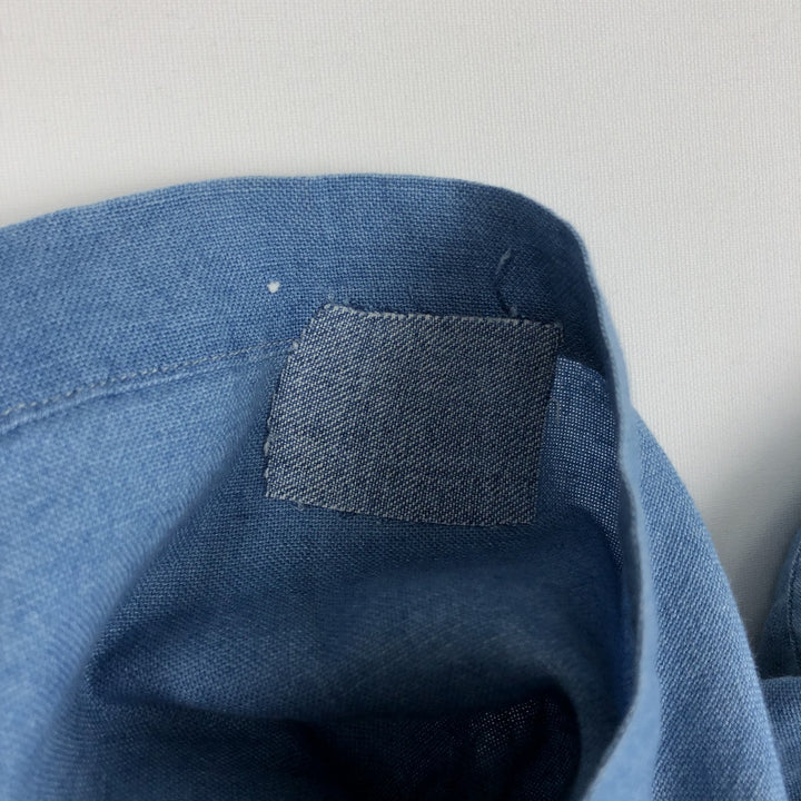Ralph Lauren short sleeve button down shirt, men's XL size cotton blue type Vintage Second Hand