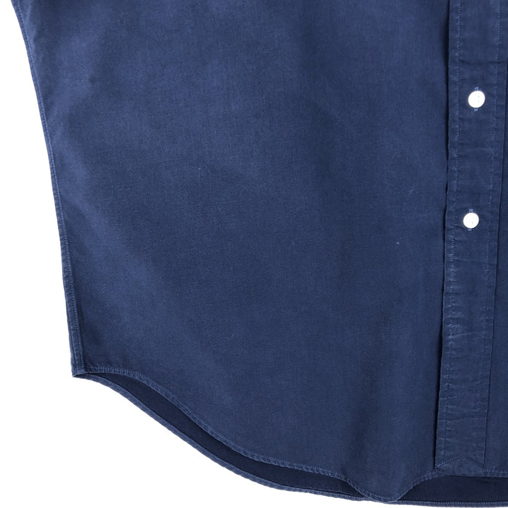 Ralph Lauren Classic Fit Short Sleeve Button Down Shirt Men's XL cotton navy blue type Vintage Second Hand