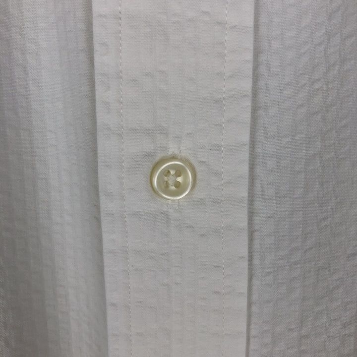 Ralph Lauren Classic Fit Seersucker Short Sleeve Button Down Shirt Men's Size L cotton white type Vintage Second Hand