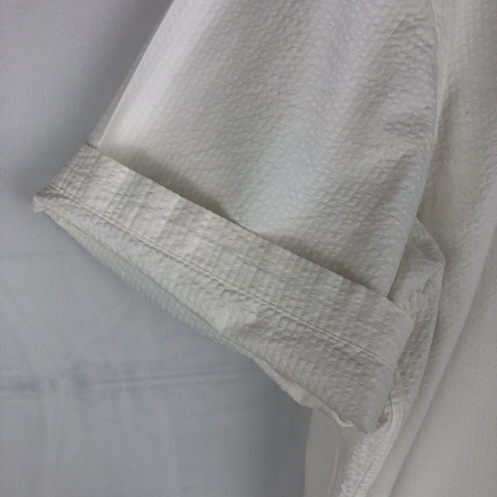 Ralph Lauren Classic Fit Seersucker Short Sleeve Button Down Shirt Men's Size L cotton white type Vintage Second Hand