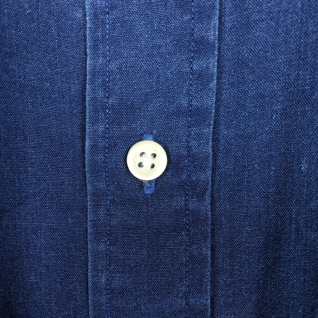 Ralph Lauren POLO RALPH LAUREN Short-Sleeve Cotton Shirt, Men's Size M (approx.) cotton Navy blue Vintage Second Hand