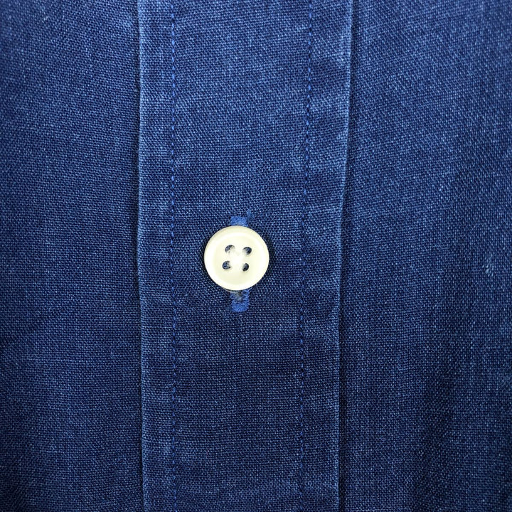 Ralph Lauren POLO RALPH LAUREN Short-Sleeve Cotton Shirt, Men's Size M (approx.) cotton Navy blue Vintage Second Hand