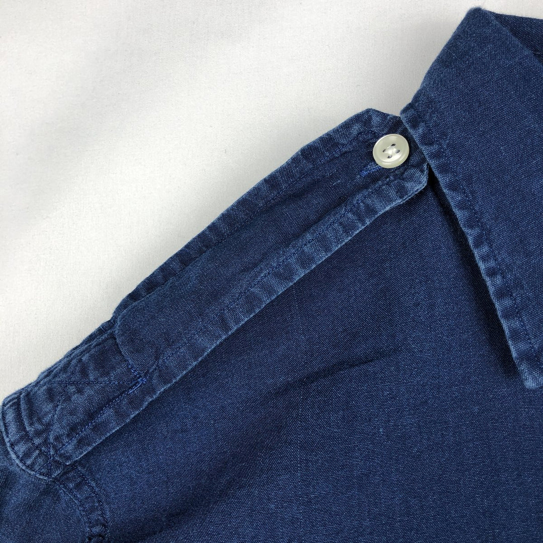 Ralph Lauren POLO RALPH LAUREN Short-Sleeve Cotton Shirt, Men's Size M (approx.) cotton Navy blue Vintage Second Hand