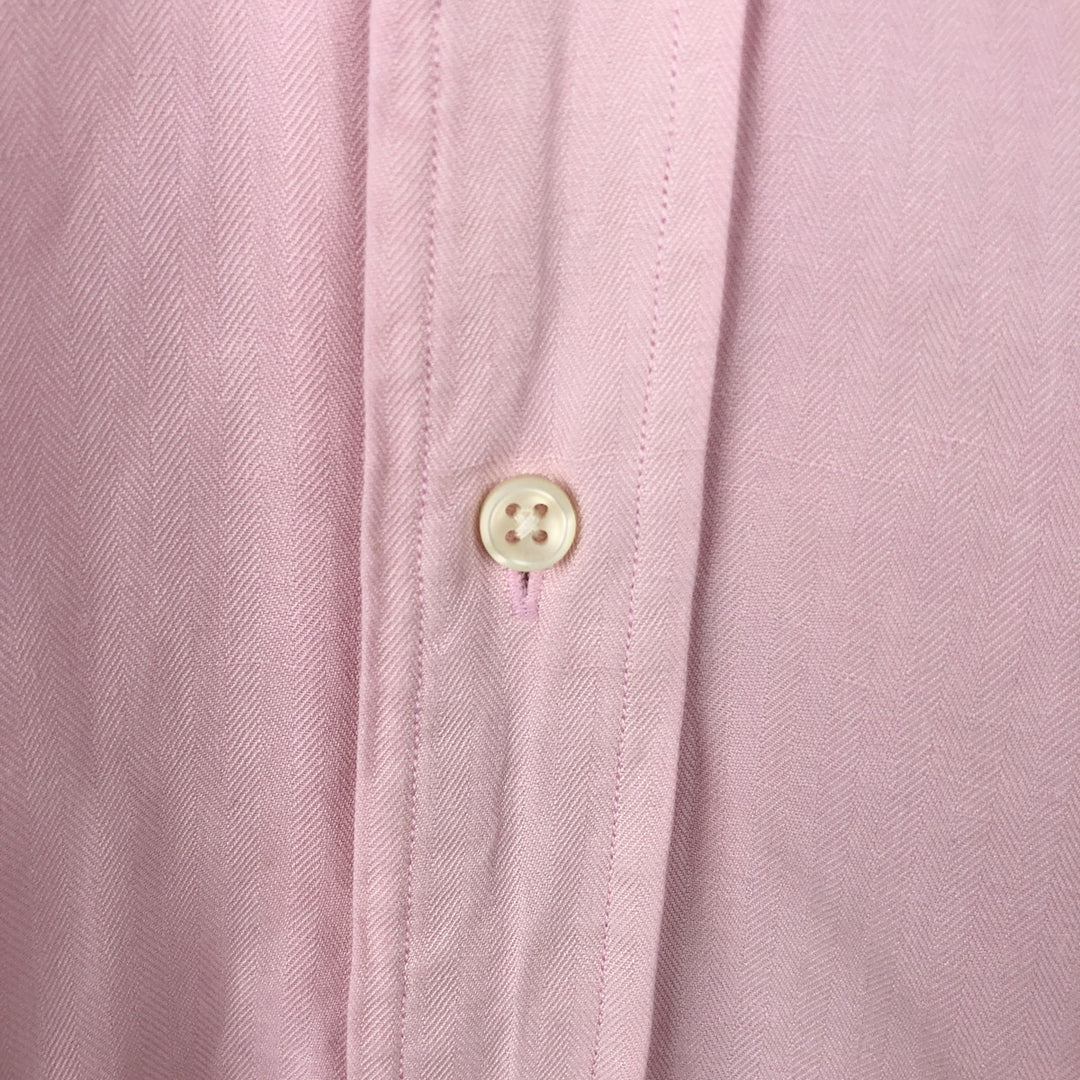 Ralph Lauren POLO by Ralph Lauren CUSTOM FIT short sleeve linen button down shirt men's XL size linen pink type Vintage Second Hand