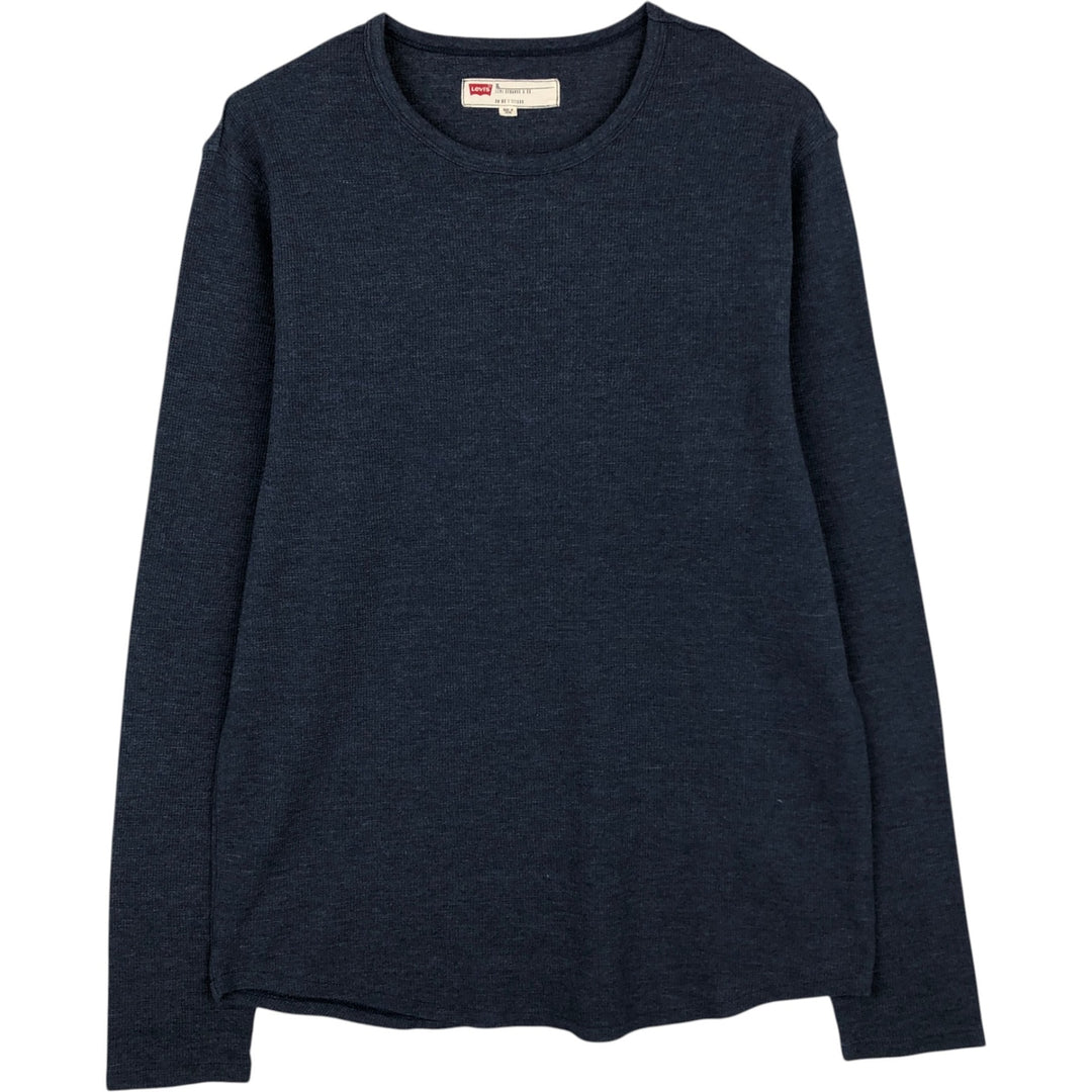 Levi's Thermal Long-Sleeve Waffle T-Shirt, Men's Size XL (equivalent) cotton navy blue type Vintage Second Hand