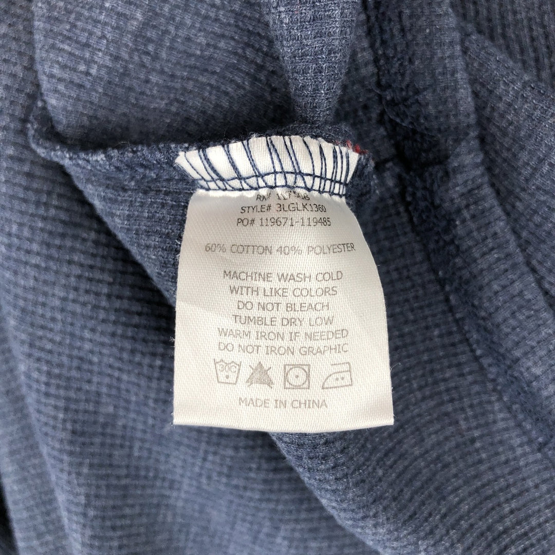 Levi's Thermal Long-Sleeve Waffle T-Shirt, Men's Size XL (equivalent) cotton navy blue type Vintage Second Hand