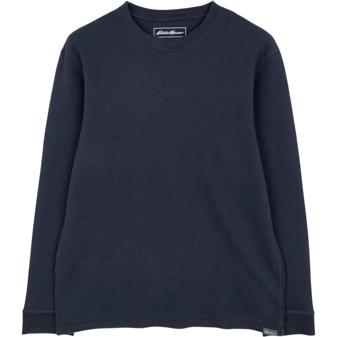 Eddie Bauer Thermal T-Shirt, Waffle, Men's Size M cotton navy blue type Vintage Second Hand