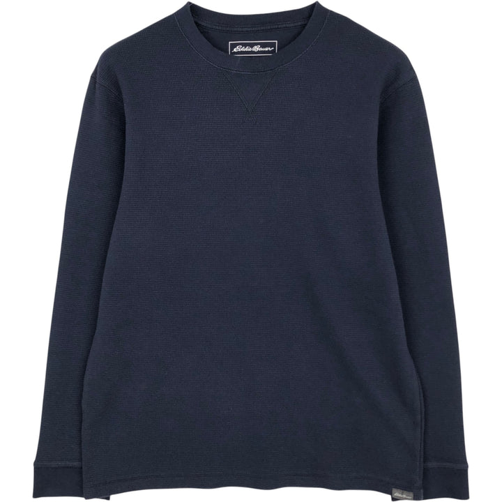 Eddie Bauer Thermal T-Shirt, Waffle, Men's Size M cotton navy blue type Vintage Second Hand