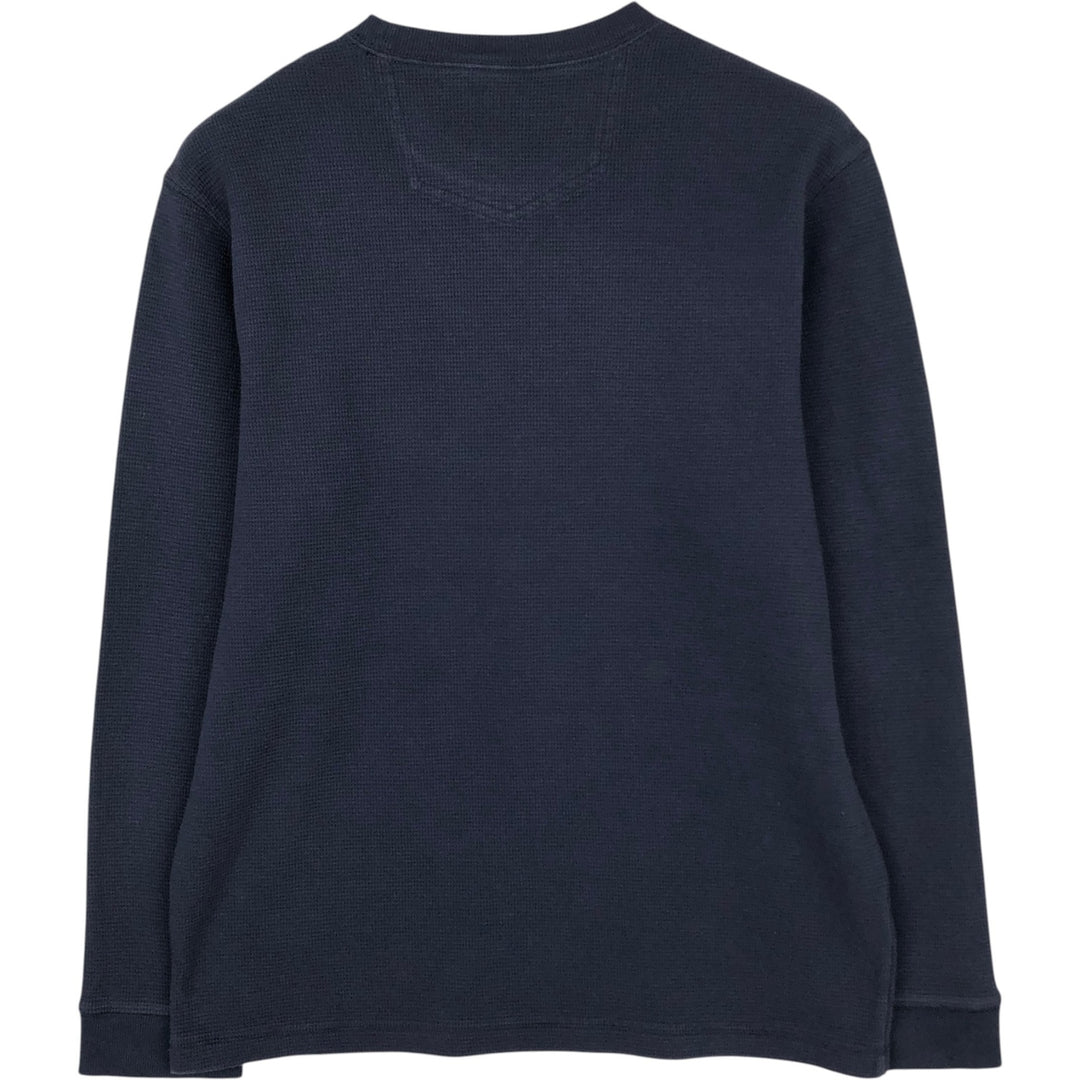 Eddie Bauer Thermal T-Shirt, Waffle, Men's Size M cotton navy blue type Vintage Second Hand