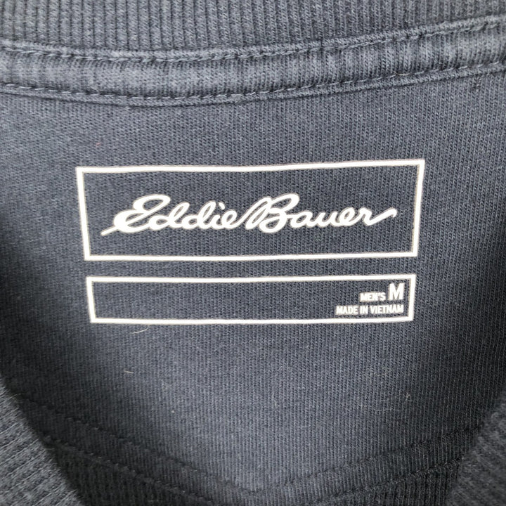 Eddie Bauer Thermal T-Shirt, Waffle, Men's Size M cotton navy blue type Vintage Second Hand