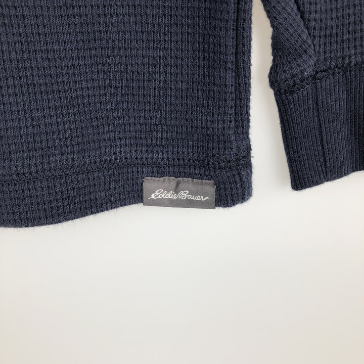 Eddie Bauer Thermal T-Shirt, Waffle, Men's Size M cotton navy blue type Vintage Second Hand