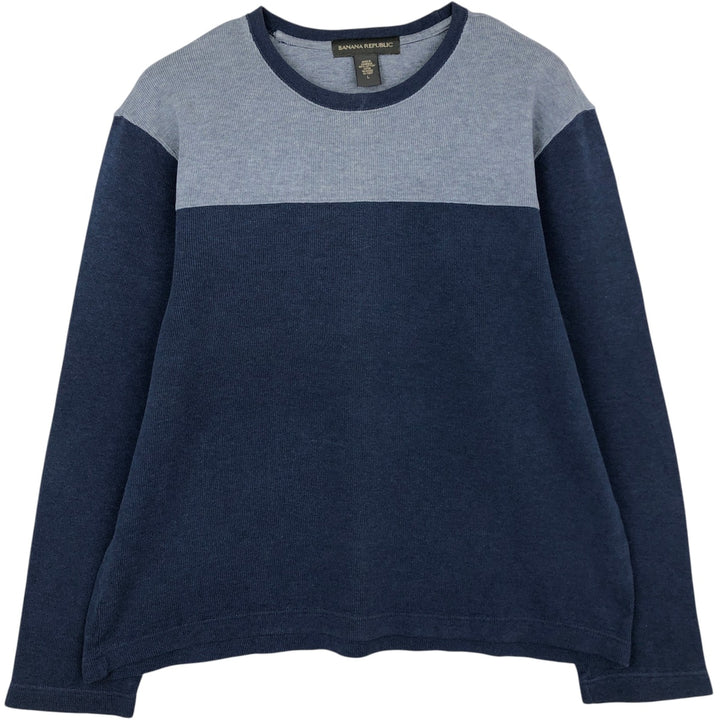 Banana Republic Thermal Long T-Shirt, Men's Size L cotton navy blue type Vintage Second Hand